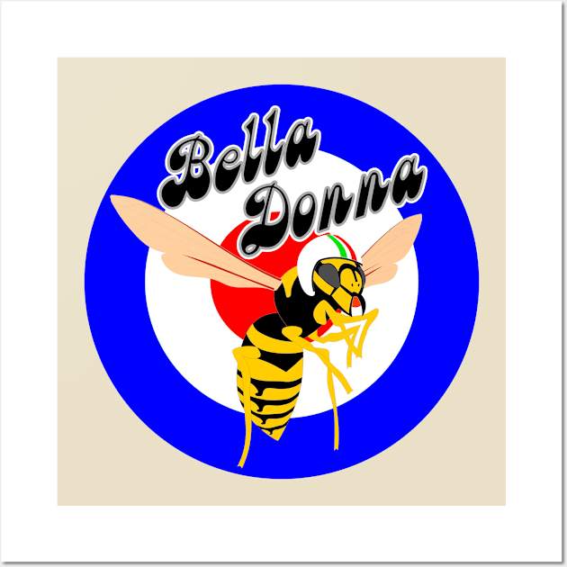 Wasp Mod Target Blue bella Donna Wall Art by Lefteris